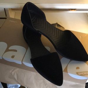 Black velvet Audrey native d’Orsay flats